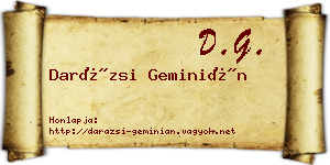 Darázsi Geminián névjegykártya